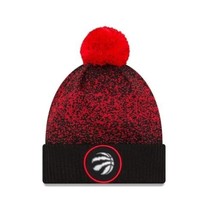 New Era NBA Bobble Toronto Raptors 2017 On Court Sports Knit Red Beanie Hat - £17.93 GBP