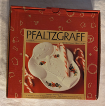 VTG Pfaltzgraff Christmas Heritage Embossed Snowman Plate NIB 1996 - $15.44