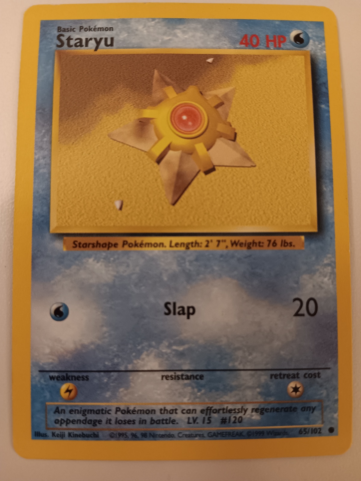 Primary image for Pokemon 1999 Base Set Staryu 65 / 102 NM Single Trading Card