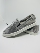 Crown &amp; Ivy Suzelle Gray Velvet Slip On Fashion Sneakers Women’s Size 10 - $20.33