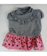 New Without Tags Top Paw Gray &amp; Pink Floral Dog Dress Size Medium - $9.39 CAD