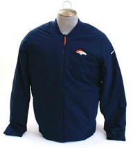 Nike Shield NFL Denver Broncos Blue Full Zip Sideline Bomber Jacket Men&#39;s NWT - £159.29 GBP