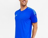 adidas Men&#39;s Tiro 23 League Slim-Fit Performance 3-Stripes T-Shirt Blue-2XL - $21.99