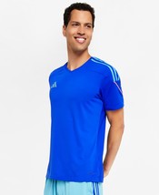 adidas Men&#39;s Tiro 23 League Slim-Fit Performance 3-Stripes T-Shirt Blue-2XL - £17.72 GBP