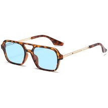 Trendy Retro Vintage 70S Square Flat Aviator Tinted Sunglasses For Women Men Rec - £22.13 GBP