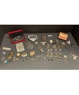 60 pc Vintage Tie Clips Buttons Money Clip Dragon Bookmark More - $427.65 MXN