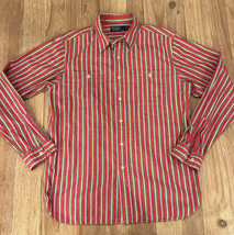 Vintage Polo Ralph Lauren Shirt Striped Southwestern Collar Loop Men Medium - £40.72 GBP