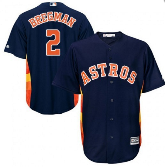 Men's Baseball Houston Astros #2 Alex Bregman Navy Blue Cool Base Jersey Mlb - $37.88