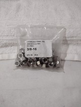 New, Hex Nuts, 304, Stainless Steel, 3/8&quot;-16, ANSI B18.2.2-1993, Bag of 50 - £10.52 GBP