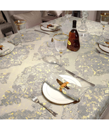 Loom and Mill Luxury Rectangle Tablecloth 60 X 104 Inches, Classic Elega... - $50.62