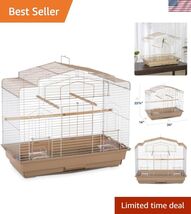 Barn Style Bird Cage, Brown/White - $113.96