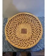 Vintage Mid Century primitive look Hand Woven Basket - £13.97 GBP