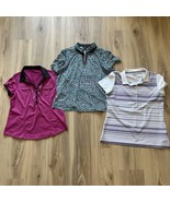 Lot of 3 Golf Tennis Pickleball Polos Swing DKNY Puma Size L Pink Teal W... - $623.16 MXN
