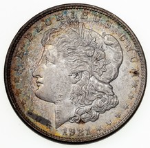 1921-D $1 Silver Morgan Dollar in Choice BU Condition, Original Toning, ... - $98.99