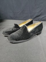 Yves Saint Laurent Black Calf Hair Slip-On Loafers Shoes Women&#39;s Size 6 - $112.95