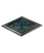 Vintage 1950's Diamond T Truck Emblem Badge 8 1/2" x 5" OEM Silver &amp; Blu... - $2,741.70 MXN