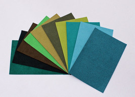 Ultrasuede ST (Soft) Assorted 6 Piece Green Teal Greens 3&quot;x 5&quot; pieces U008.03 - £12.11 GBP