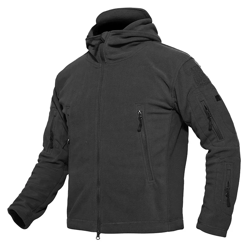 Jacket  Men Army  Jackets Male Windbreakers Fleece Soft  Casual  Thermal Hooded  - £186.24 GBP