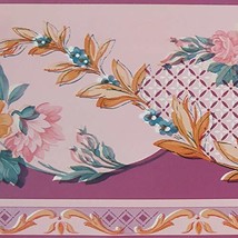 Dundee Deco BD3118 Peel and Stick Pink Yellow Aegean Blue Flowers on Fen... - $12.63