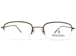 Brooks Brothers Eyeglasses Frames BB403 1123 Brown Oval Half Rim 49-20-135 - £58.57 GBP