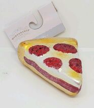 Wondershop Pizza Glass Christmas Tree Ornament 4" image 2