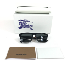 Burberry Sunglasses B4434 4121/87 Top Black on Vintage Check w/ Dark Grey Lenses - $173.24