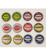 Lot Of 12 Assorted Unused Pioneer Bottle Caps Cork Lined - £7.80 GBP