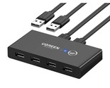 UGREEN USB Switch Selector 2 Computers Sharing 4 USB Devices USB 2.0 Per... - $43.99