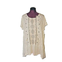 Style &amp; Co Top Multicolor Women Scoop Neck Size Large Embroidered - £20.70 GBP