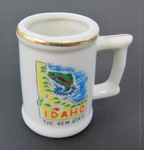 Vintage Mid Century MCM Idaho The Gem State Mini Mug Shot Glass - £10.16 GBP
