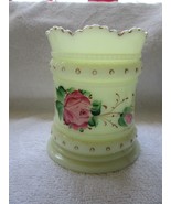 Heisey Glass,  Beautiful 4 1/2&quot; custard glass jar,  three mold marks, go... - £30.89 GBP