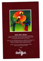 Caribe Royale Mini Bar Menu Lake Buena Vista Florida Disneyworld Parrots Cover - £16.28 GBP