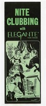 Nite Clubbing with Elegante Brochure Miami Beach Florida 1970&#39;s - $17.82