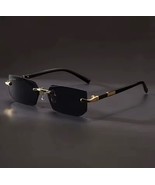 Rimless Sunglasses Rectangle Women Men Shades Small Square Sun Glasses - $26.40 CAD