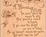 Vtg Cartolina 1910 - L. F. Pease - Un Moving Immagine Schizzo W Poesia - £4.86 GBP