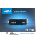 Crucial - CT1000P3PSSD8 - P3 Plus 1TB PCIe Gen4 3D NAND NVMe M.2 SSD - £78.27 GBP