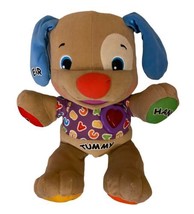 Fisher Price Learning Tummy Dog Singing Heart Talking ABC Teddy Bear Int... - £21.30 GBP
