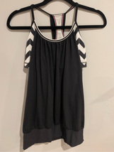 Lululemon V Patterened Athletic Tank Top-Black/White Womens Euc X Small - £8.46 GBP