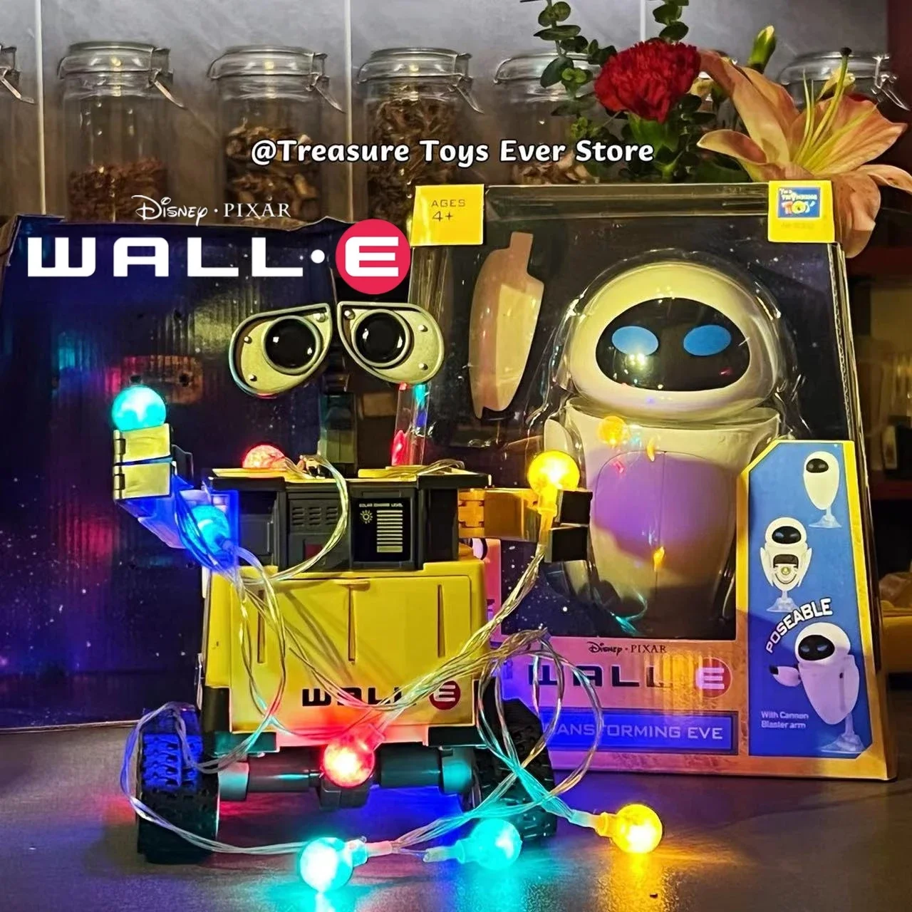 Disney Original Thinkway Toys WALL E Transforming EVE Robot Action Figure Model - £56.70 GBP+