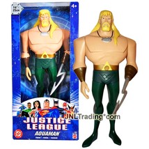 Year 2003 DC Justice League 10 Inch Figure - AQUAMAN with Spear Hook Left Hand - $44.99