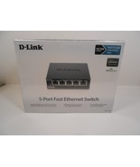 D-Link DES-105 5-Port 10/100 Unmanaged Metal Desktop Switch - £18.21 GBP