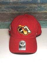 Atlanta Blaze Logo Lacrosse Hat Cap MLL Red Strapback Adjustable 47 Brand - £15.84 GBP