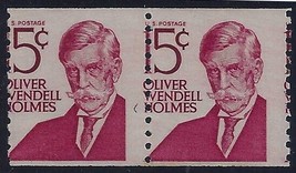 1305E - 15c Misperf COD Error / EFO Pair &quot;Oliver Wendell Holmes&quot; Mint NH - £5.07 GBP