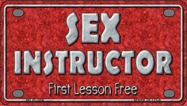 Sex Instructor Novelty Mini Metal License Plate Tag - £11.73 GBP