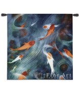52x52 KOI POOL Fish Pond Asian Tapestry Wall Hanging - £139.55 GBP