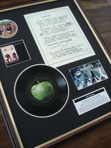 The Beatles Something 7&quot; single + Vinyl Lyrics Framed Display - £110.08 GBP