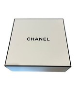 Chanel Square EMPTY Gift Box Container 8 1/2” x 8 1/2 &quot;x 4&quot; White Black - $23.36