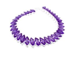 Amatista Violeta Pulsera AAA Tenis Brazalete Marquesita - £181.90 GBP+