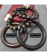 Natural Beauty Dalakan Sinking Agarwood Beads Bracelet &amp; Sandalwood Bang... - $134.90