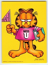 Garfield Cat Postcard Miss U University School College Jim Davis Comical 1978 - £6.75 GBP